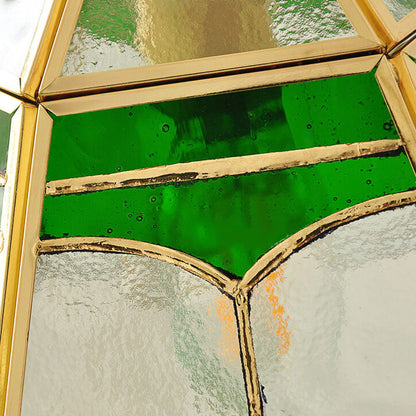 Stained Handmade Glass Tulip Cone 1-Light Wall Sconce Lamp
