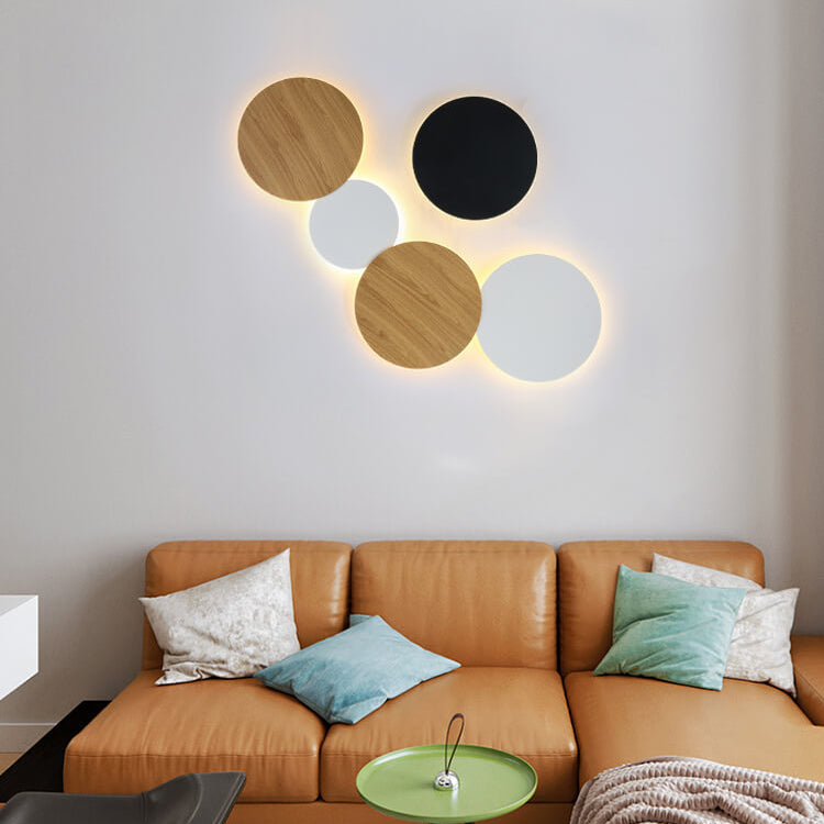 Modern Minimalist Round Eclipse Iron LED Wall Sconce Lamp