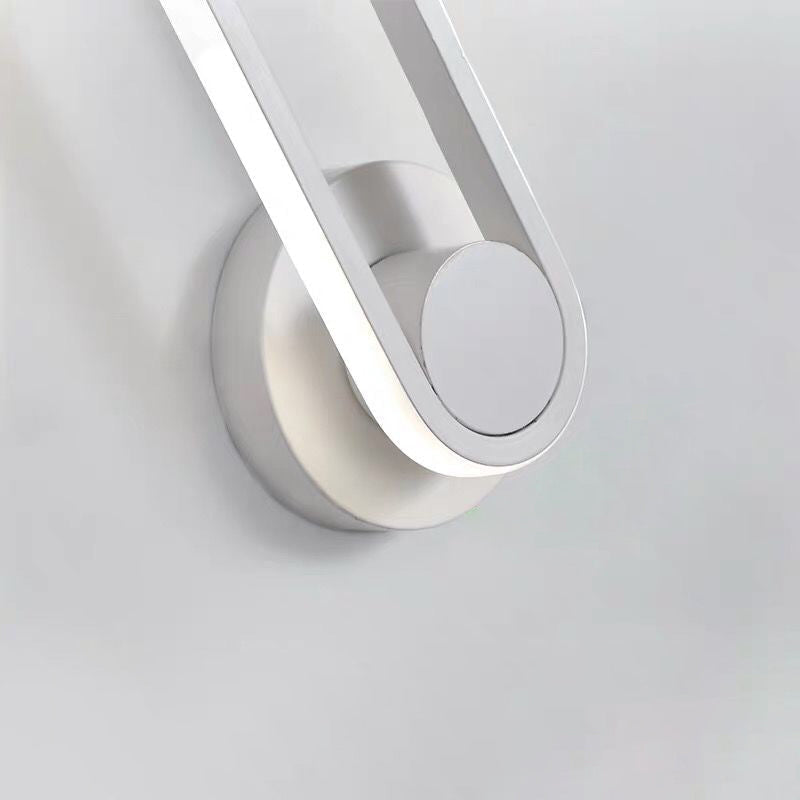 Simplicity Iron Oval Ring Rotatable LED Wall Sconce Lamp