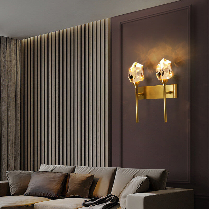 Full Crystal Scepter Design 1/2-Light LED Wall Sconce Lamp