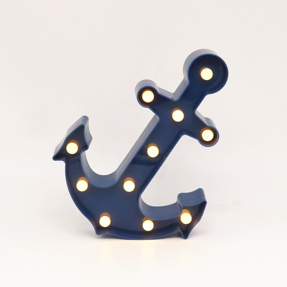 Scandinavian Boat Anchor ABS Battery LED Wall Sconce Lamp
