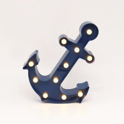 Scandinavian Boat Anchor ABS Battery LED Wall Sconce Lamp