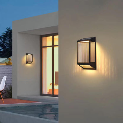 Solar Stainless Steel Acrylic LED Outdoor Wall Sconce Lamp