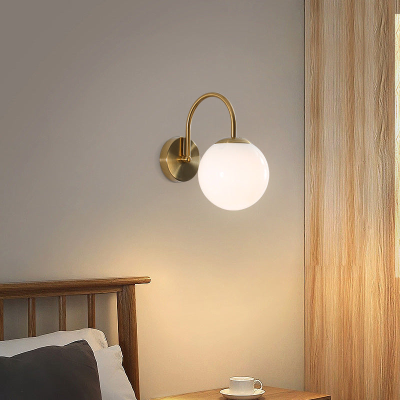 French Ball Ribbed Flower Bud 1-Light Wall Sconce Lamp
