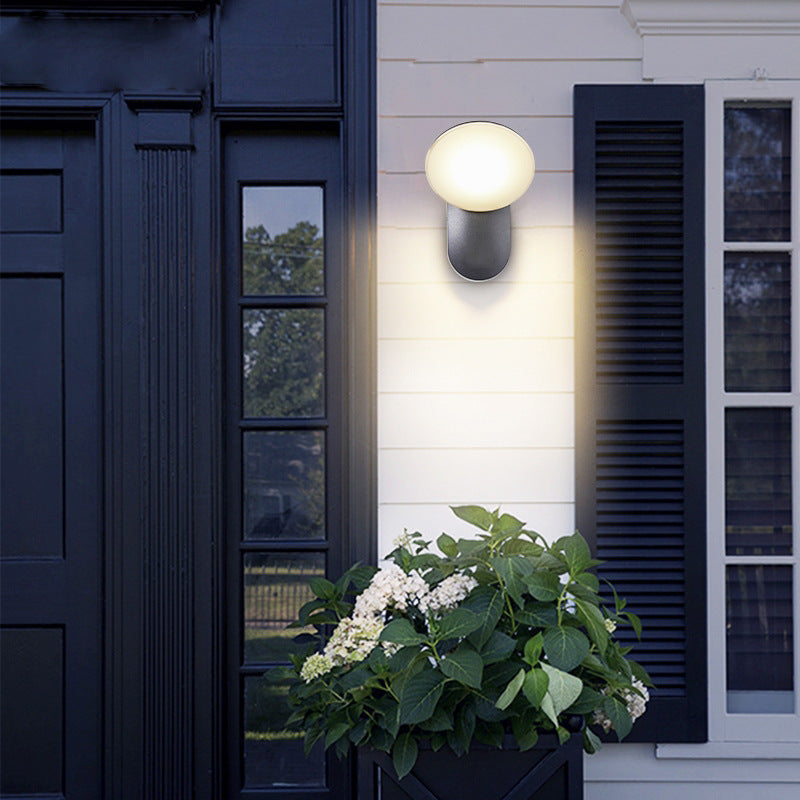 Waterproof Aluminum PC Round Shade LED Wall Sconce Lamp