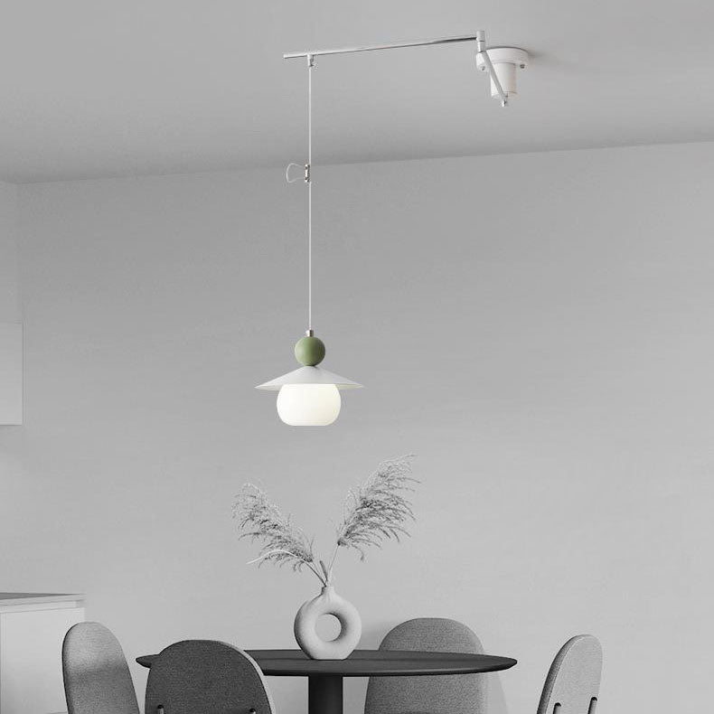 Aluminum Glass Rocker Round Ball 1-Light Wall Sconce Lamp