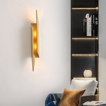Rectangular Triangle Iron 2-Light Wall Sconce Lamp