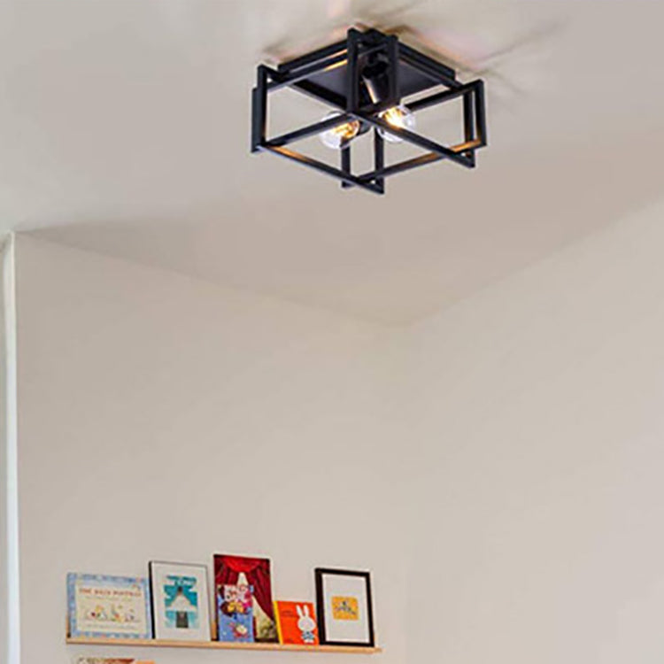 Contemporary 2-Light Iron Ceiling Light