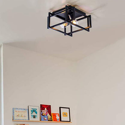 Contemporary 2-Light Iron Ceiling Light
