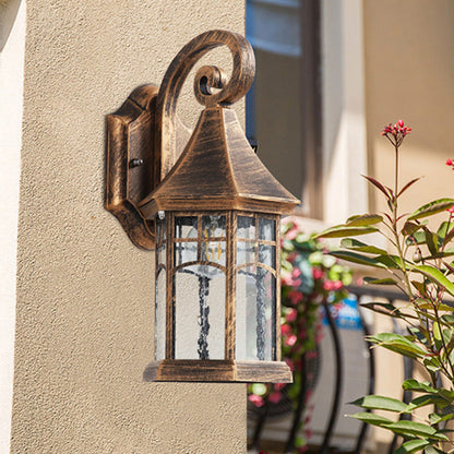 Waterproof Glass Conical Prism 1-Light Wall Sconce Lamp