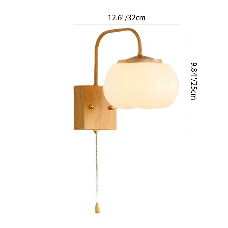 French Cream Style Raw Kapok 1-Light Wall Sconce Lamp