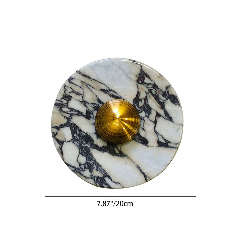 Scandinavian Round Metal Marble LED Wall Sconce Lamp