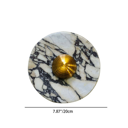 Scandinavian Round Metal Marble LED Wall Sconce Lamp
