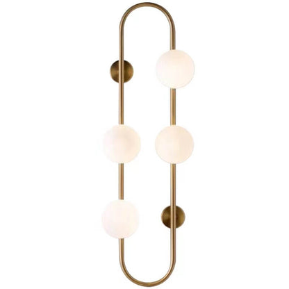 Nordic Glass Ball Oval Ring 2/4/6-Light Wall Sconce Lamp