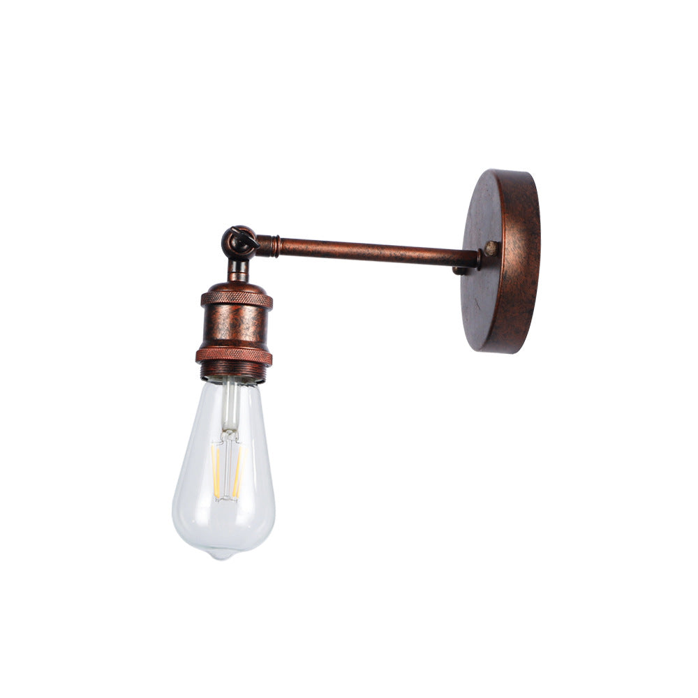 Contemporary Industrial Round Iron 1-Light Wall Sconce Lamp