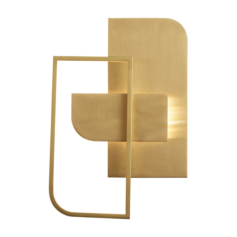 Mid-century Rectangular Geometric LED Wall Sconce Lamp