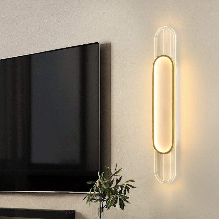 Simplicity Grille Ellipse Shade LED Wall Sconce Lamp