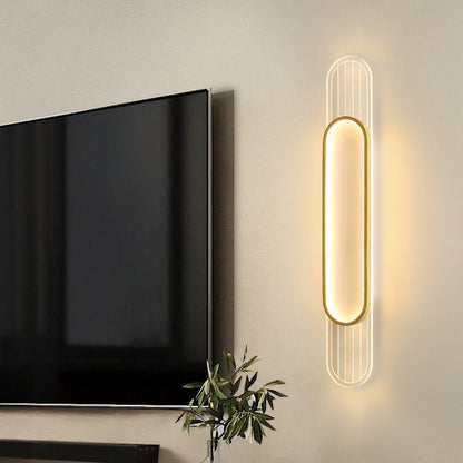 Simplicity Grille Ellipse Shade LED Wall Sconce Lamp