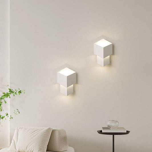 Modern Cream Style Simple Square LED Wall Sconce Lamp