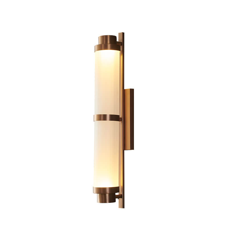 Cylindrical Stainless Steel Rose Gold LED Wall Sconce Lamp