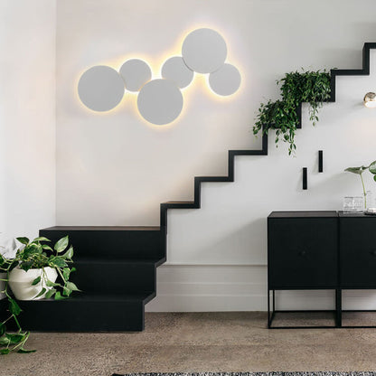 Modern Minimalist Round Eclipse Iron LED Wall Sconce Lamp
