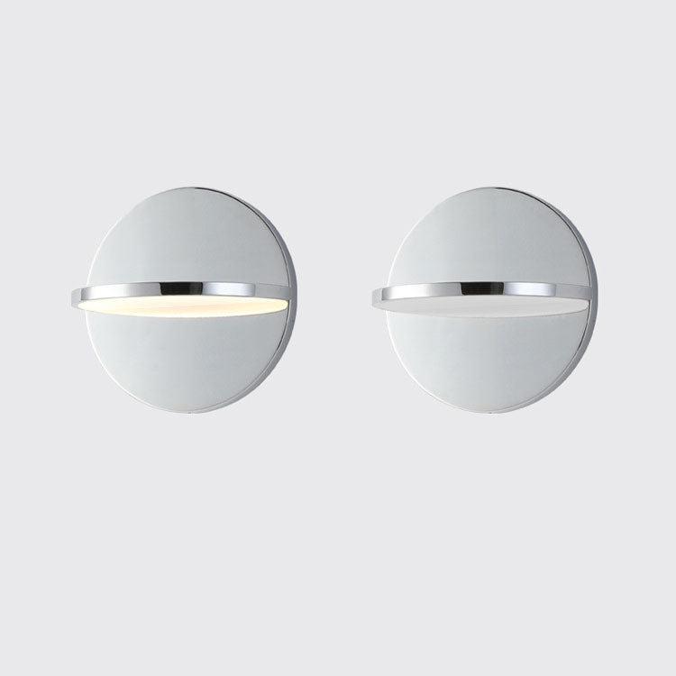 Nordic Chrome Round Stainless Steel LED Wall Sconce Lamp