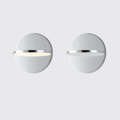 Nordic Chrome Round Stainless Steel LED Wall Sconce Lamp