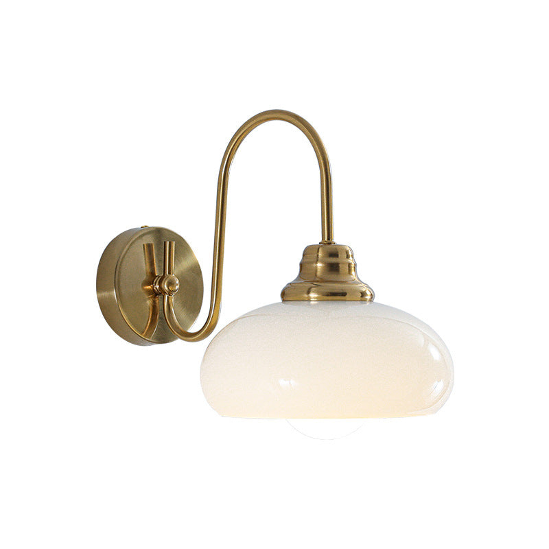 French Ball Ribbed Flower Bud 1-Light Wall Sconce Lamp