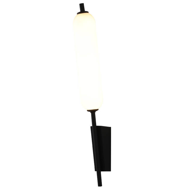 Minimalist Column Straight Arm Iron PC LED Wall Sconce Lamp
