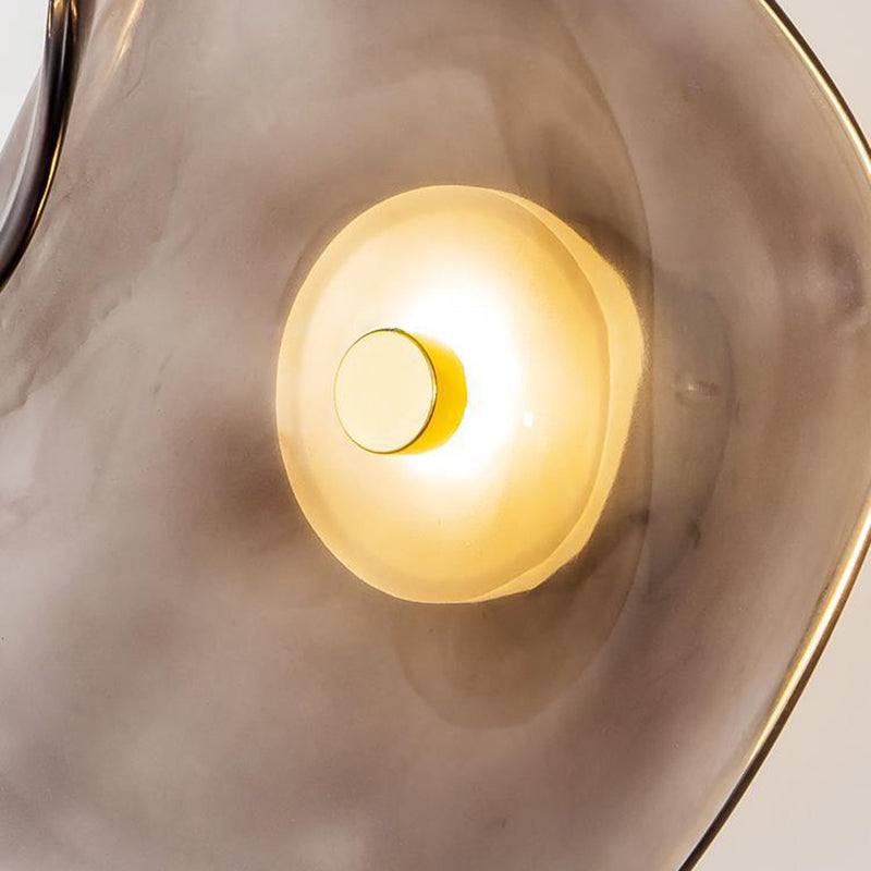 Simplicity Iron Round Glass LED Wall Sconce Lamp