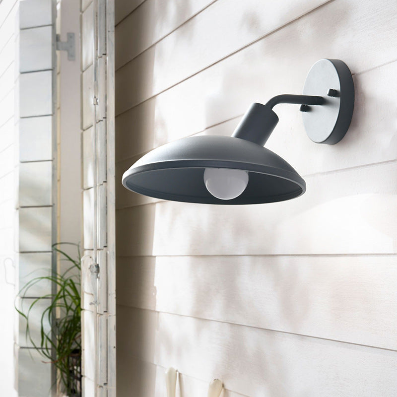Minimalist Waterproof Round Iron 1-Light Wall Sconce Lamp