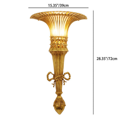 Umbrella Shape Half Round Iron 1-Light Wall Sconce Lamp