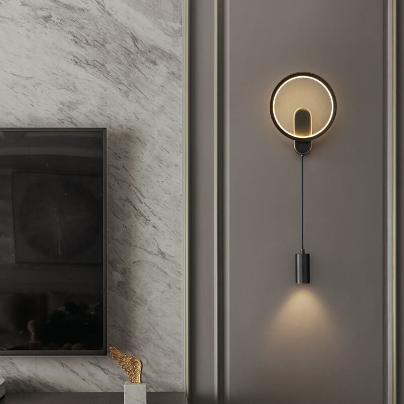 Industrial All Copper Nordic Round LED Wall Sconce Lamp