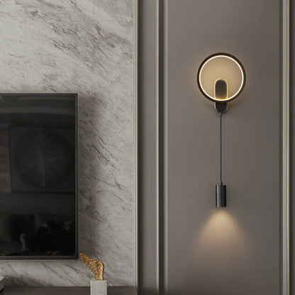 Industrial All Copper Nordic Round LED Wall Sconce Lamp