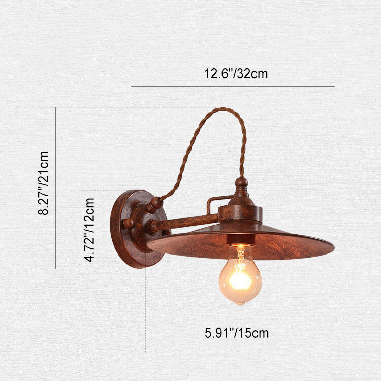 Industrial Iron Discs 1- Light Wall Sconce Lamp