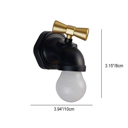 Creative Faucet ABS PC USB LED Night Light Wall Sconce Lamp