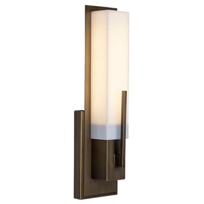 Chinese Iron Frame Cuboid Acrylic LED Wall Sconce Lamp