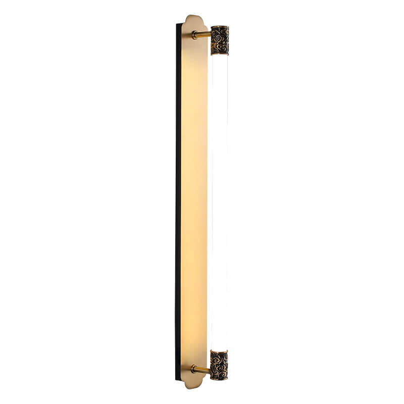 Minimalist All Copper Straight Strip LED Wall Sconce Lamp