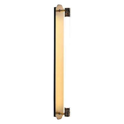 Minimalist All Copper Straight Strip LED Wall Sconce Lamp