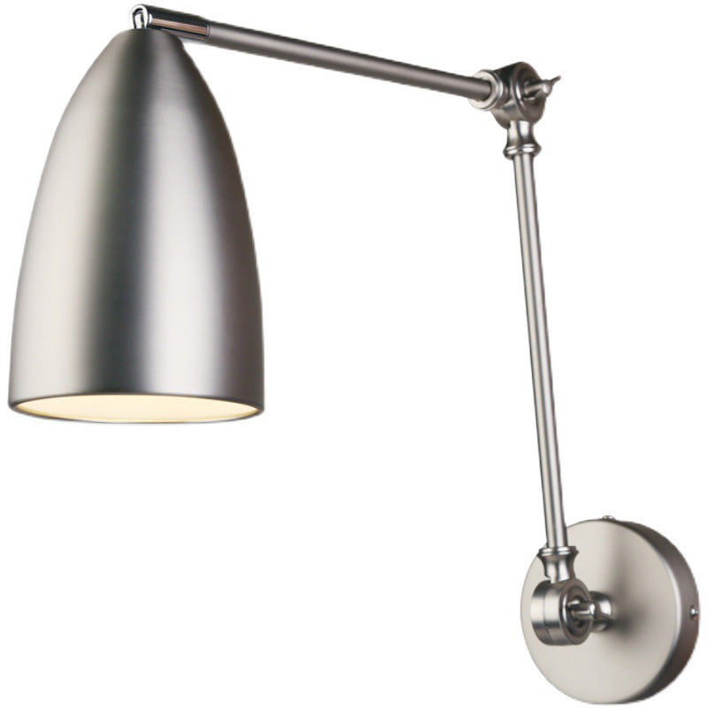 Retractable Swivel Rocker Arm Iron 1-Light Wall Sconce Lamp