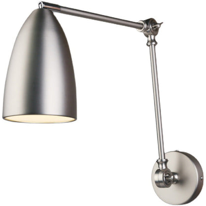 Retractable Swivel Rocker Arm Iron 1-Light Wall Sconce Lamp