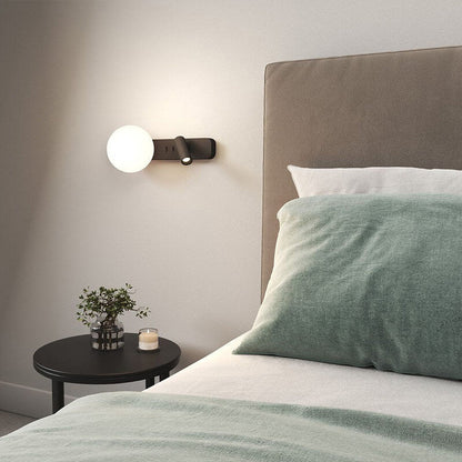 Glass Sphere LED Spotlight Reading Wall Sconce Lamp