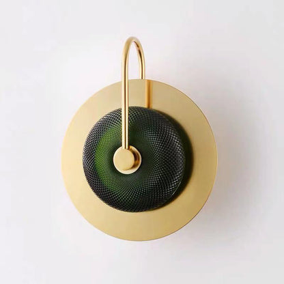 Contemporary Nordic Round Iron Glass LED Wall Sconce Lamp