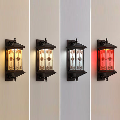 Chinese Knot Pattern LED Waterproof Solar Wall Sconce Lamp