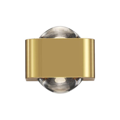 Copper Cuboid Up And Down Luminous LED Wall Sconce Lamp