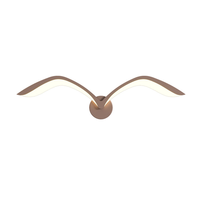 Minimalist Iron Acrylic Gull Arch LED Wall Sconce Lamp