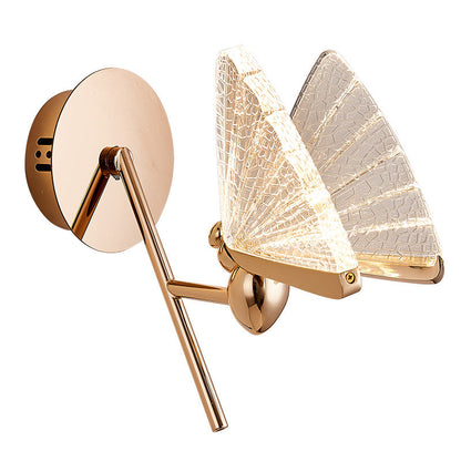 Deco Alloy Butterfly Shape Acrylic LED Wall Sconce Lamp