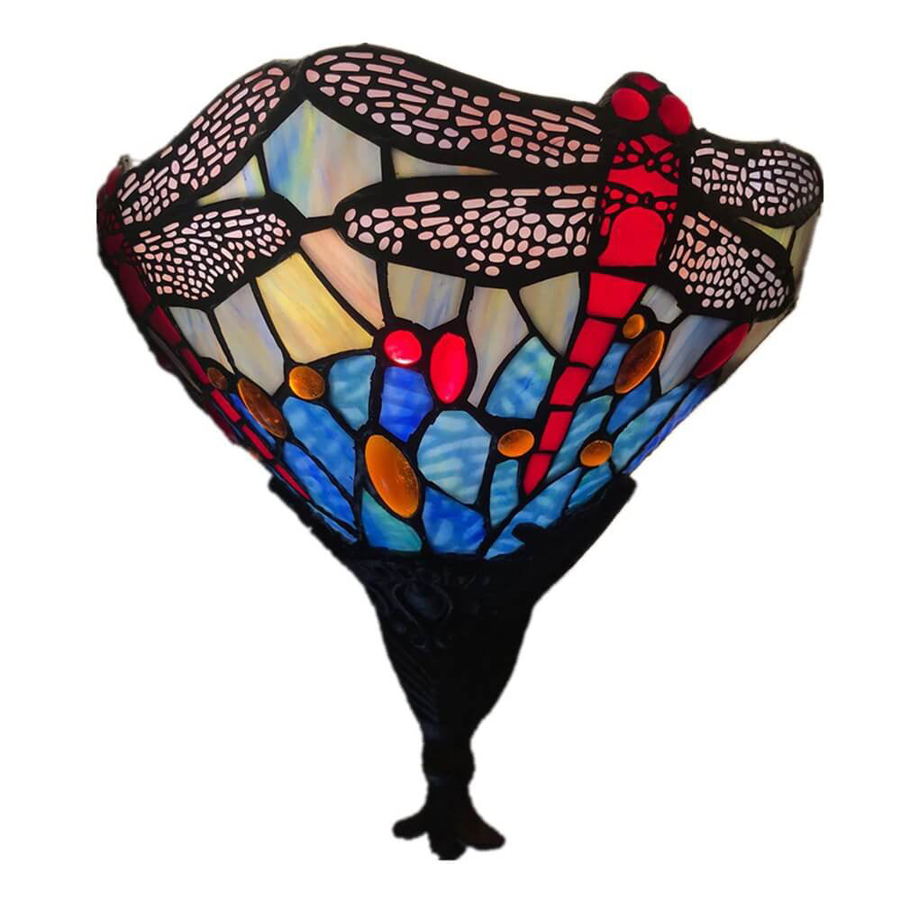 Tiffany Dragonfly Stained Glass 1-Light Wall Sconce Lamp
