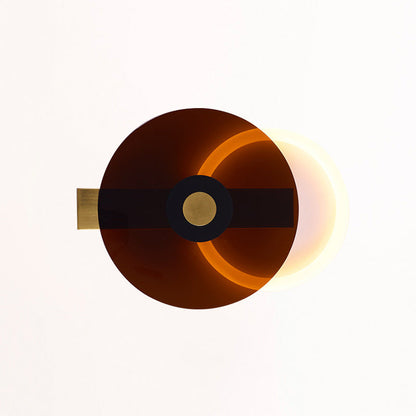 Creative Iron Acrylic Round Disc LED Wall Sconce Lamp