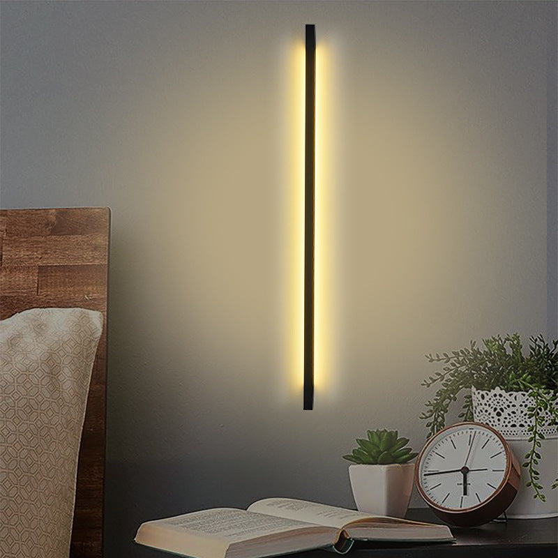 Simplicity Long Strip Iron Silicone LED Wall Sconce Lamp